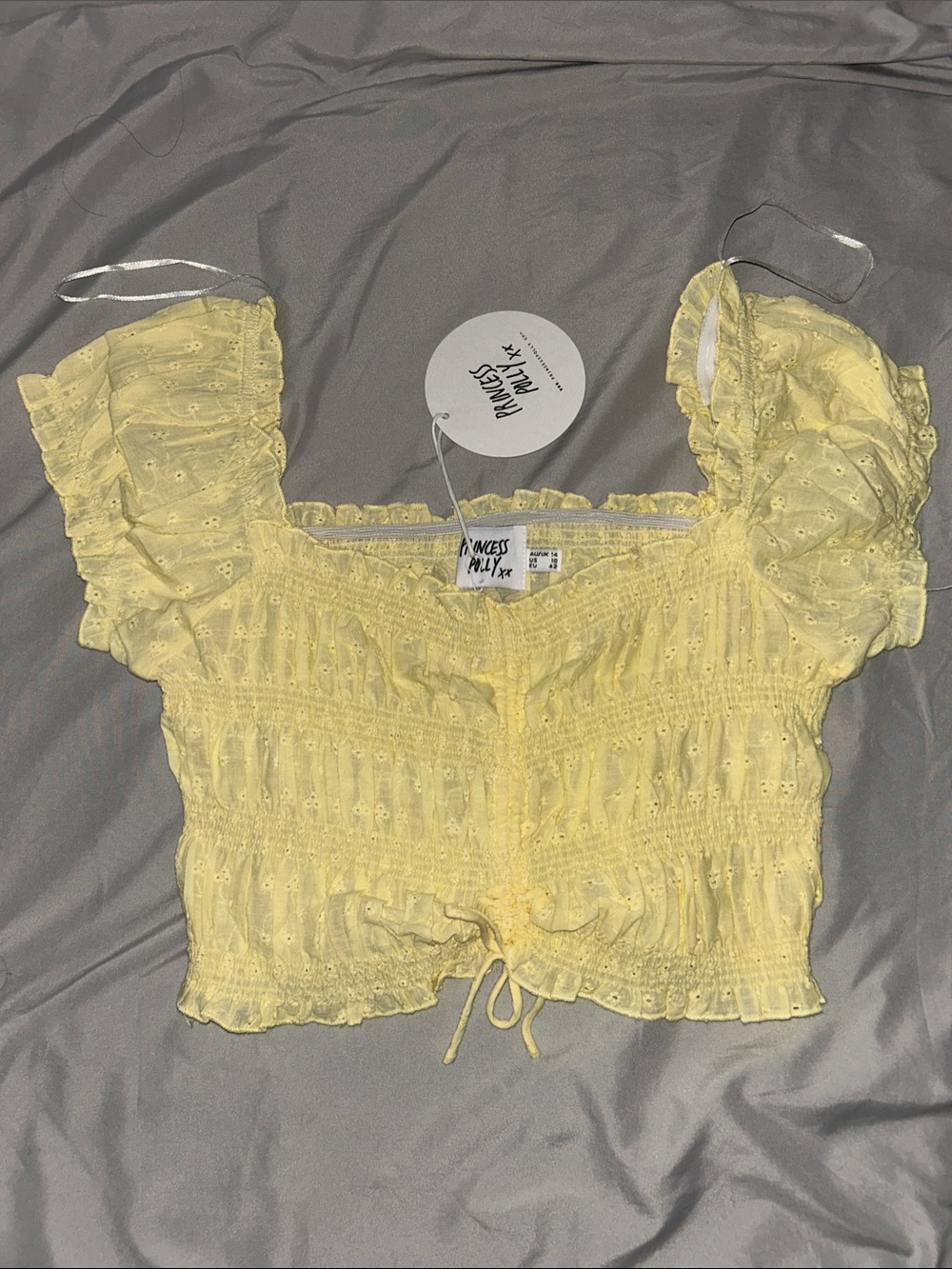 Princess Polly Pastel Yellow Crop Top